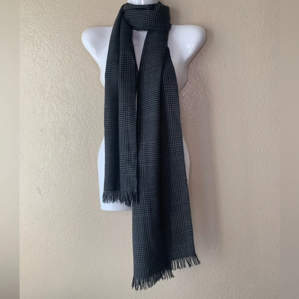 Polo Ralph Lauren Wool Houndstooth Old Money Preppy Scarf